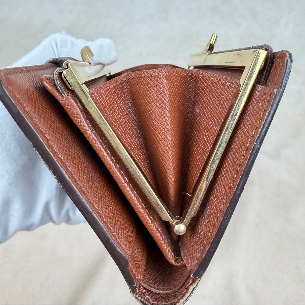 Louis Vuitton Monogram Kisslock Wallet Vintage Coin Purse - Picture 10 of 16